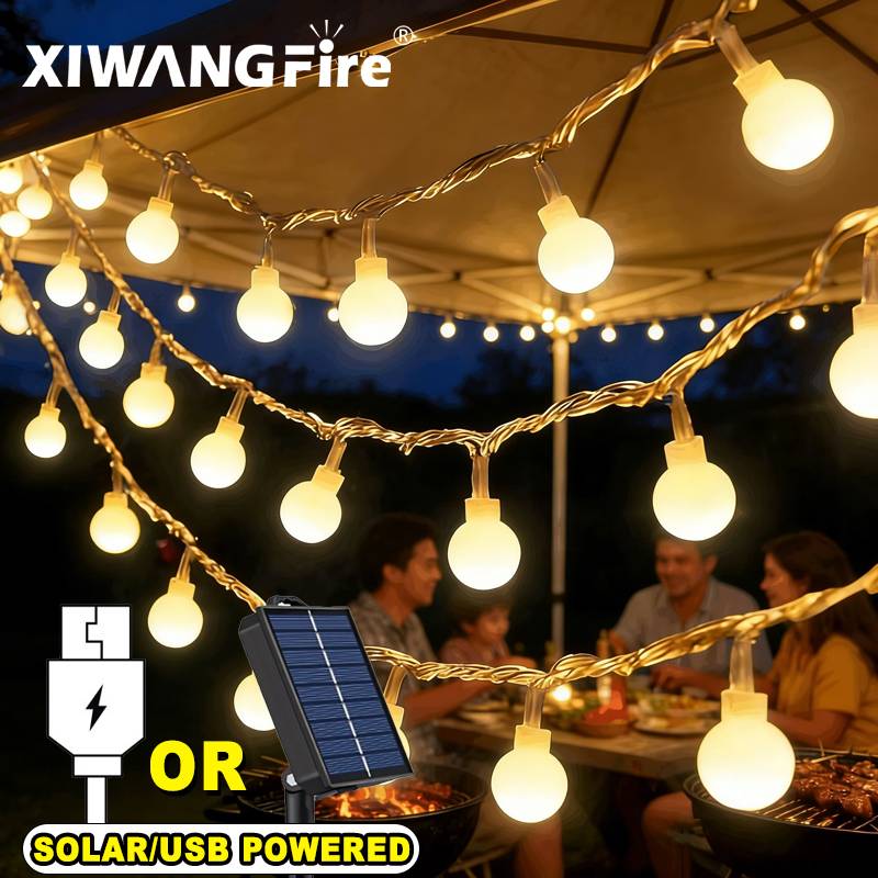 Solar Garden Light - Guirlandes lumineuses solaires/USB/batterie de 3 à