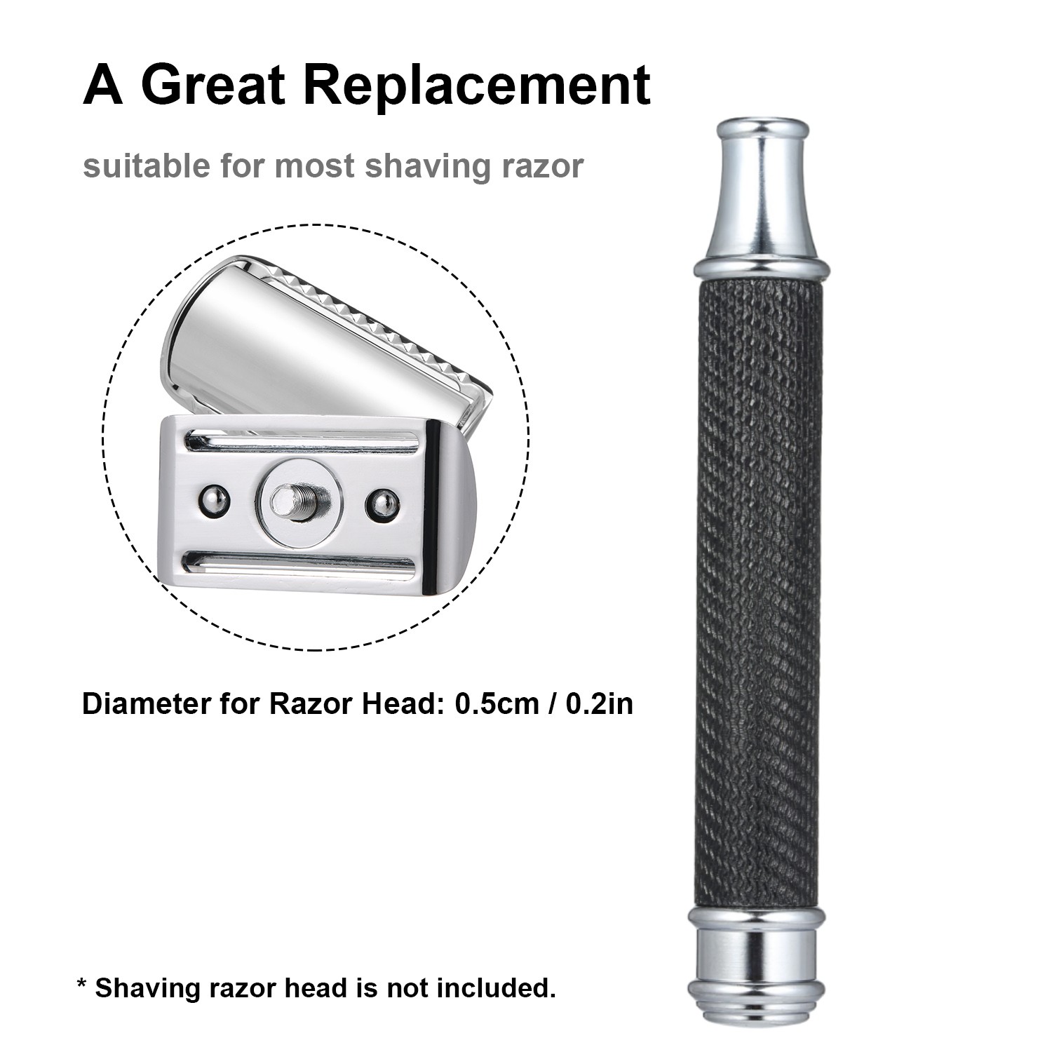 Poignée de rasage en acier ino - Safety Razor Handle avis et prix